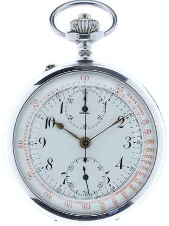  Swiss Mans open face Chronograph Pocketwatch </h1> 