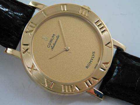  Corum Romvlvs 18 Karat Gelbgold Romulus Automatik Herrenuhr 35 mm im Best Zustand mit Box und Zubehör </h1> 