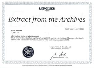 Thumbnail von Longines Serge Manzon 925 Sterling Silver from 1974