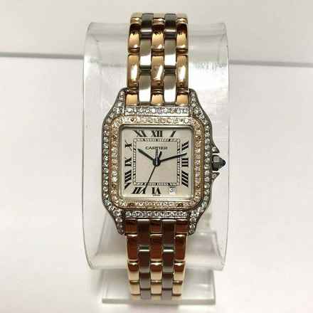  Cartier Panthère Quartz 27mm 3 Row Gold 1.25TCW DIAMOND Watch </h1> 