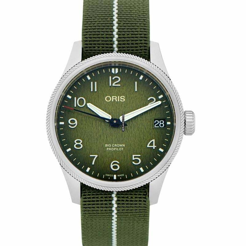 Oris 01 751 7761 4187-Set - Okavango Automatic Green Dial Stainless Steel Men's Watch </h1>