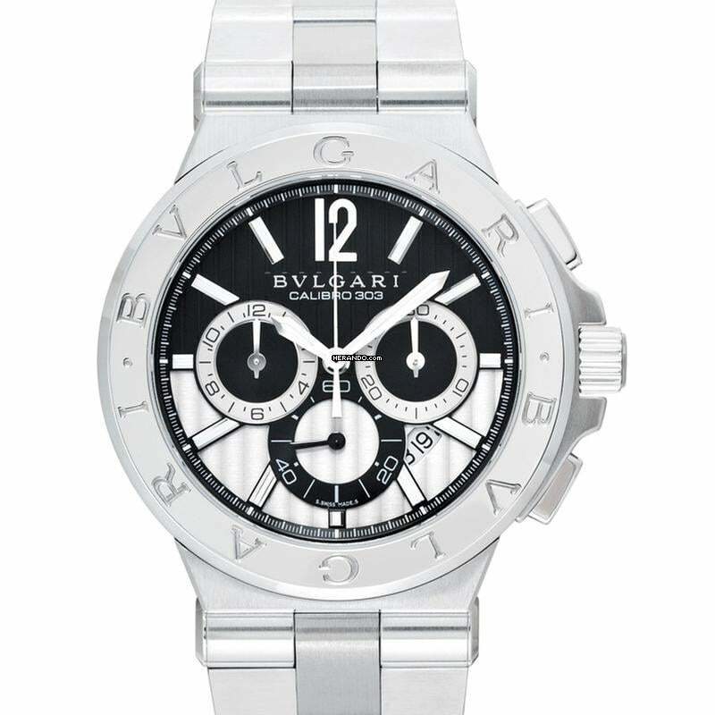 Bulgari Diagono 101880 - Diagono Automatic Black Dial Stainless Steel Men's Watch </h1>