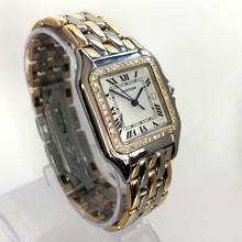 Thumbnail von Cartier Panthère Quartz Jumbo 29mm 3 Row Gold 0.55TCW DIAMOND Watch </h1>