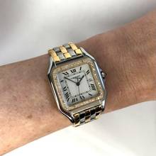 Thumbnail von Cartier Panthère Quartz Jumbo 29mm 3 Row Gold 0.55TCW DIAMOND Watch </h1>