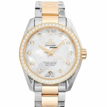 Omega Seamaster Aqua Terra 231.25.39.21.55.002 - Seamaster Automatic Mother of pearl Dial Stainless Steel Ladies Watc </h1> 
