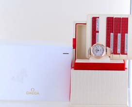 Thumbnail von Omega De Ville Ladymatic 18K Roségold Co-Axial Diamond Supernova Dial MOP Luxus B+P </h1>