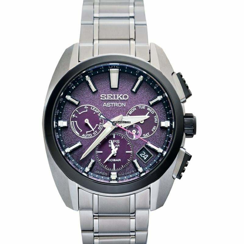 Seiko Astron GPS Solar SBXC101 - Astron Quartz Purple Dial Titanium Men's Watch </h1>