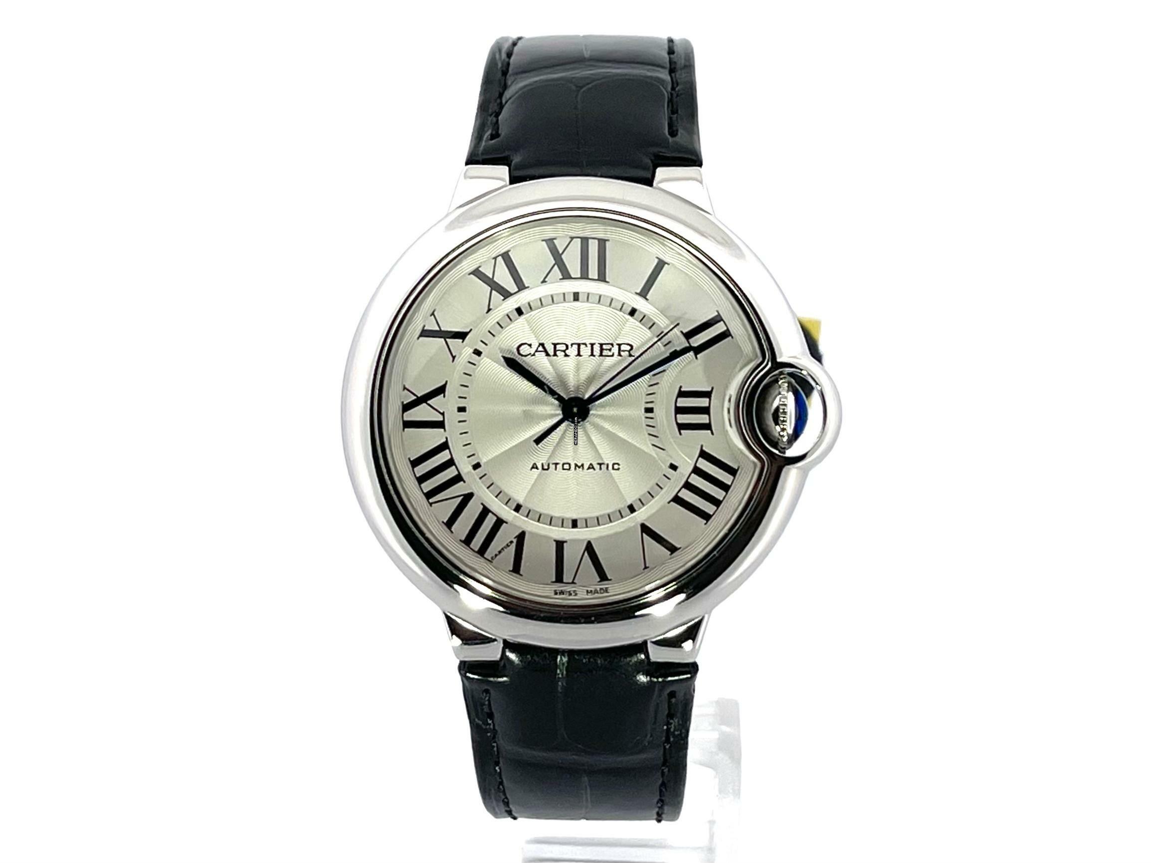 Cartier Ballon Bleu 36mm de Cartier 36 Edelstahl / Leder Ref. WSBB0028 </h1>