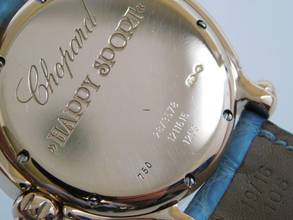 Thumbnail von Chopard Happy Sport II SUN 18 Karat Rosegold 38 mm im Top Zustand mit Krokoband