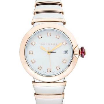 Bulgari Lucea 102384 - LVCEA Automatic Mother of pearl Dial Stainless Steel Ladies Watch </h1> 