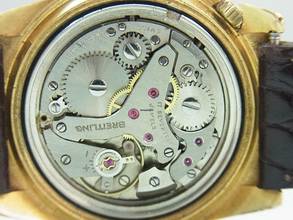 Thumbnail von Breitling Wecker Alarm 1125 Handaufzug Revisioniert Herrenuhr Vintage Ø36 Mm </h1>