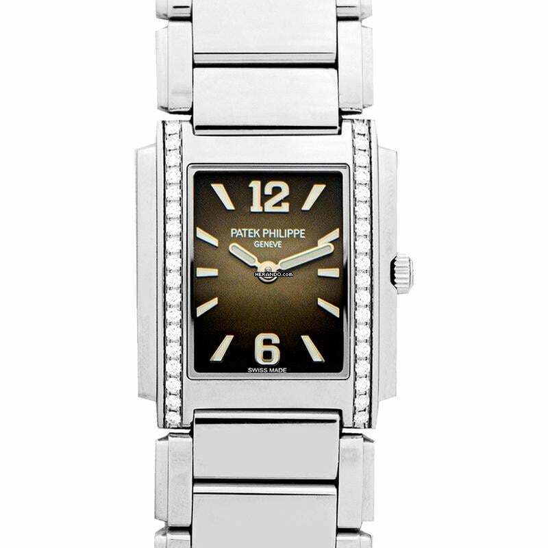 Patek Philippe Twenty~4 4910/1200A-010 - Twenty~4 Quartz Grey Dial Stainless Steel Ladies Watch </h1>