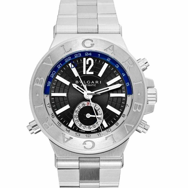 Bulgari Diagono 101633 - Diagono Automatic Grey Dial Stainless Steel Men's Watch </h1>