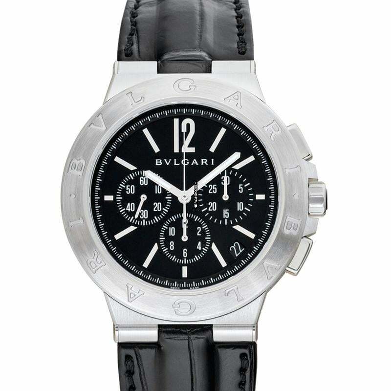 Bulgari Diagono 102333 - Diagono Automatic Black Dial Stainless Steel Men's Watch </h1>