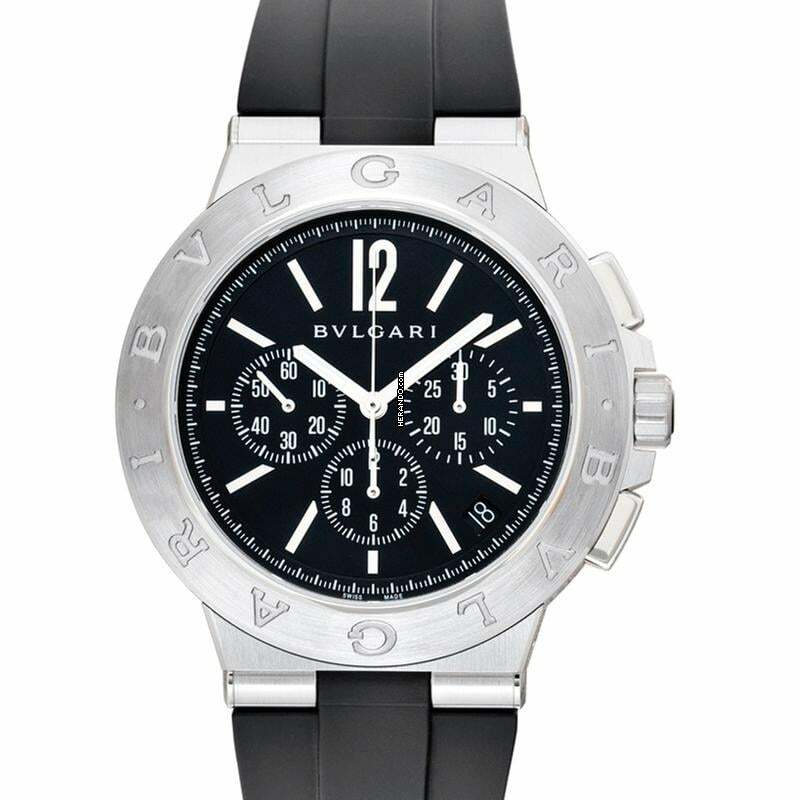 Bulgari Diagono 102768 - Diagono Automatic Black Dial Stainless Steel Men's Watch </h1>