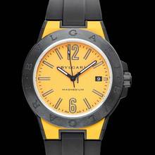 Thumbnail von Bulgari Diagono 102762 - Diagono Automatic Yellow Dial Ceramic Men's Watch </h1>