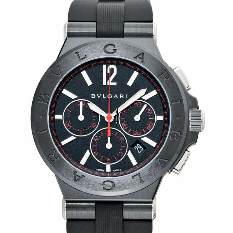 Bulgari Diagono 102160 - Diagono Automatic Black Dial Stainless Steel Men's Watch </h1>