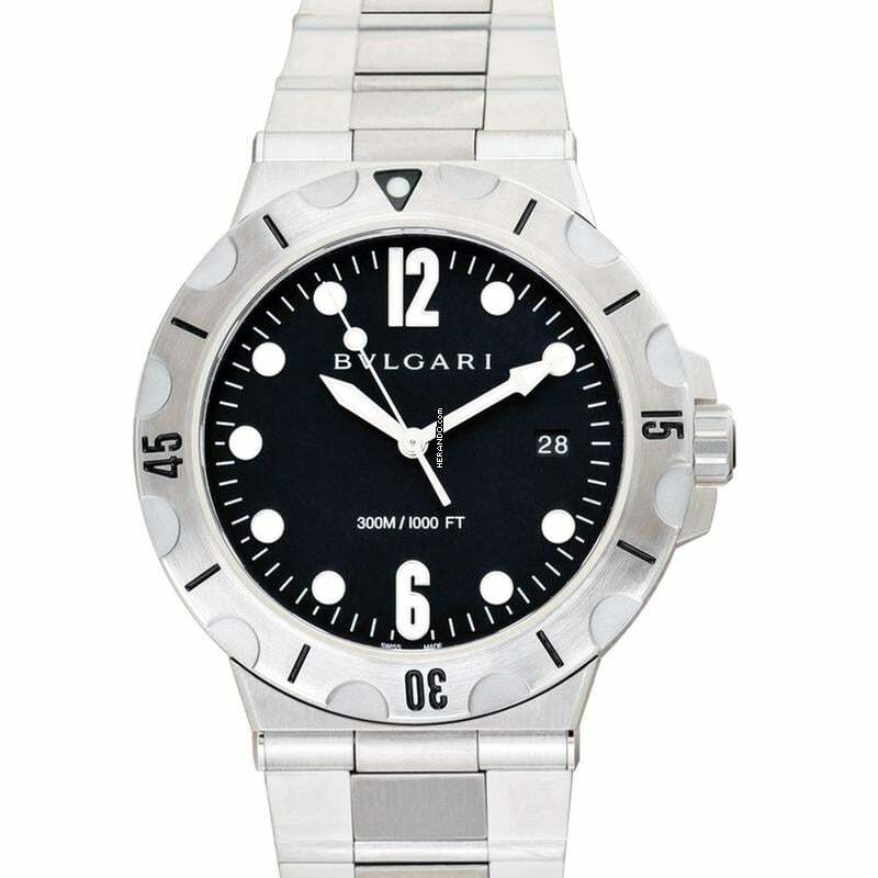 Bulgari Diagono 102323 - Diagono Automatic Black Dial Stainless Steel Men's Watch </h1>