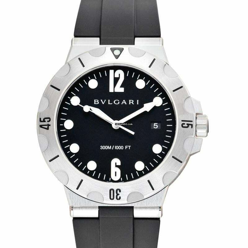 Bulgari Diagono 102324 - Diagono Automatic Black Dial Stainless Steel Men's Watch </h1>