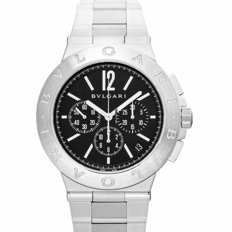 Bulgari Diagono 102330 - Diagono Automatic Black Dial Stainless Steel Men's Watch </h1>