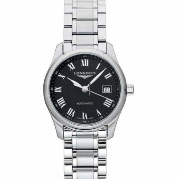  Longines Master Collection L22574516 - The Longines Master Collection Automatic Black Dial Stainless Steel Ladies Wat </h1> 