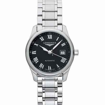  Longines Master Collection L22574516 - The Longines Master Collection Automatic Black Dial Stainless Steel Ladies Wat </h1> 