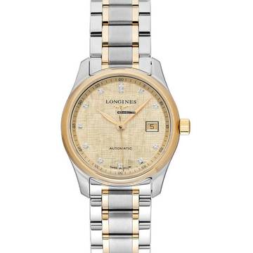  Longines Master Collection L22575387 - The Longines Master Collection Automatic Gold-tone Dial Stainless Steel Ladies </h1> 