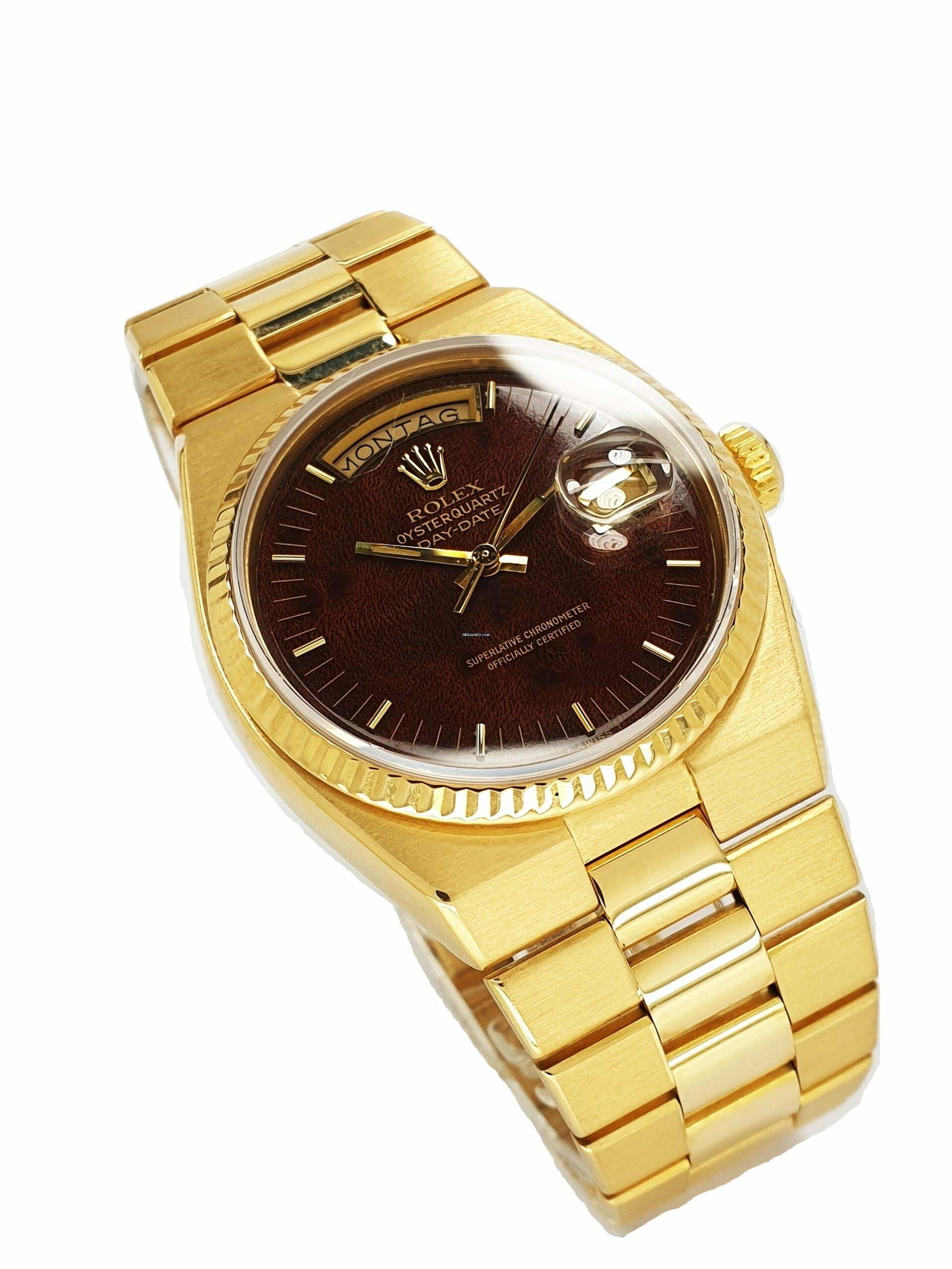 Rolex Day-Date Oysterquartz Rare Day-Date Oysterquartz LC100 Wood Dial