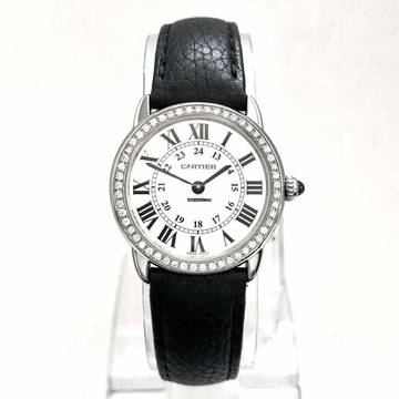  Cartier Ronde Solo de Cartier 29mm Quartz Steel 0.43TCW Diamond Watch </h1> 