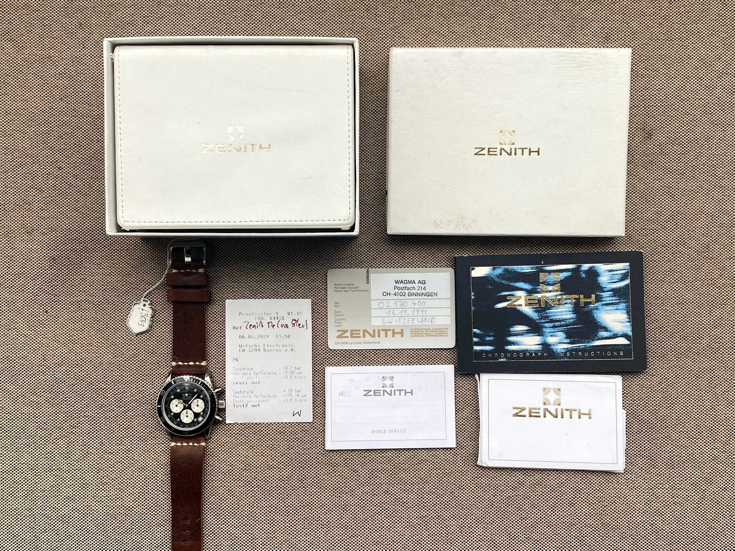 Zenith El Primero Chronograph de Luca Vintage MK4 Chronograph FULL SET Automatik 021310400 021310400 </h1>