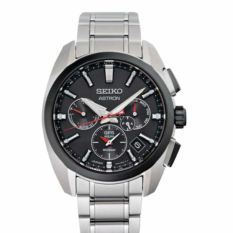 Seiko Astron GPS Solar SBXC103 - Astron Quartz Black Dial Titanium Men's Watch </h1>