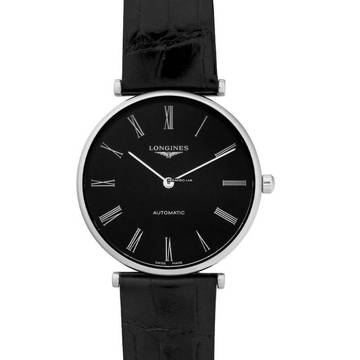  Longines Elegant L49184512 - The Longines Elegant Collection Automatic Black Dial Stainless Steel Men's Wat </h1> 