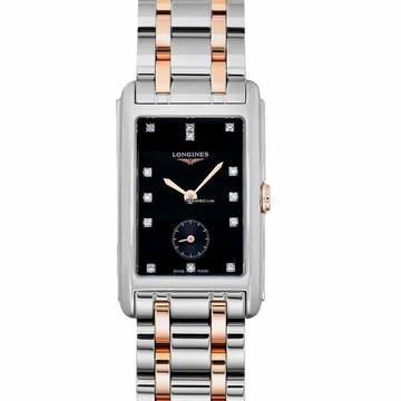  Longines DolceVita L55125577 - DolceVita Quartz Black Dial Stainless Steel Ladies Watch </h1> 