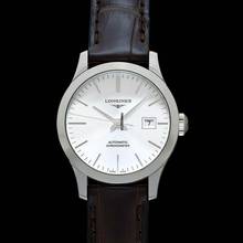 Thumbnail von Longines Record L23214722 - Record Automatic Silver Dial Stainless Steel Ladies Watch </h1>