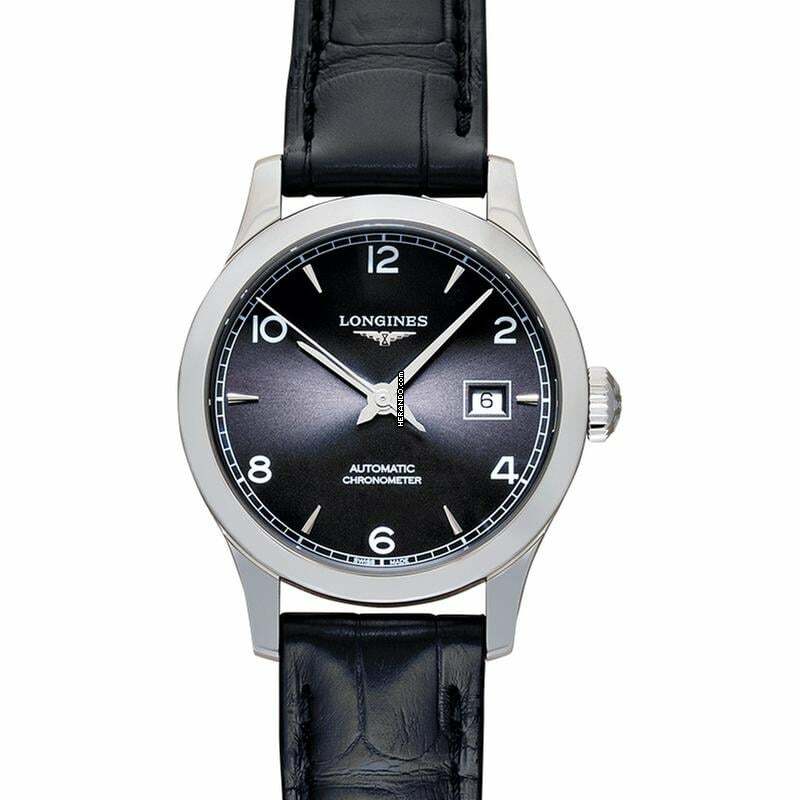 Longines Record L23214562 - Record Automatic Black Dial Stainless Steel Ladies Watch </h1>