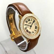 Thumbnail von Cartier RONDE GP Silver 1.35TCW Diamond Watch </h1>