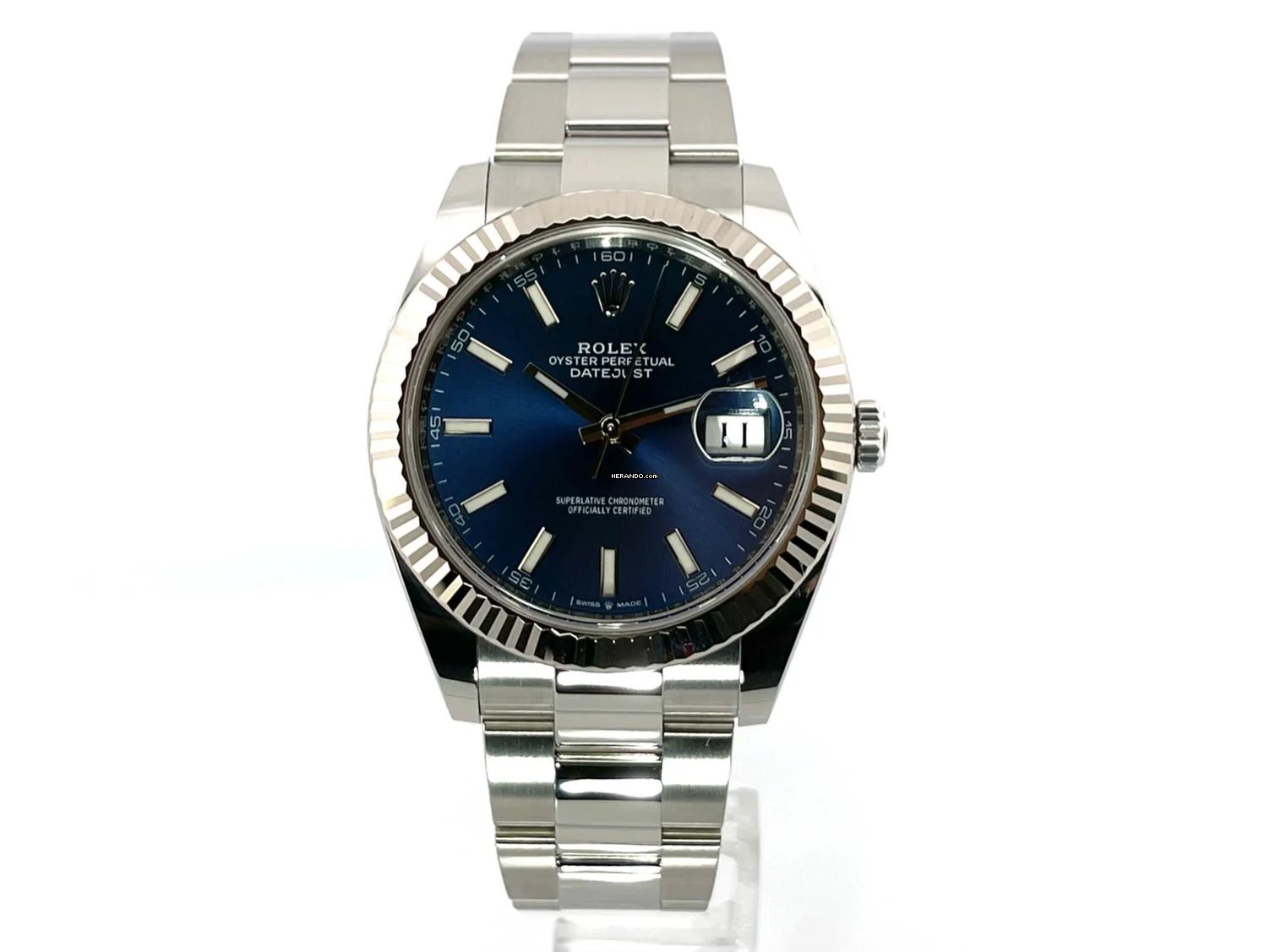 Rolex Datejust 41 Ref. 126334 Edelstahl / Weißgold Blau Oyster-Band </h1>