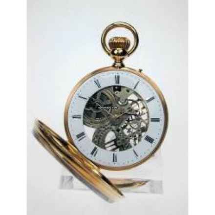 Skelettierte offene Goldtaschenuhr von Mermod Freres 
