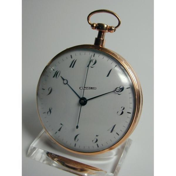 Musikspiel Taschenuhr / Repetition 18 kt. von ca. 1820