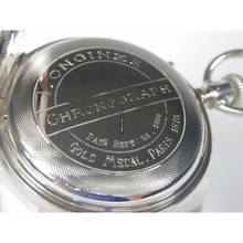 Thumbnail von Longines Zangenchronograph offene Silber Taschenuhr von 1878