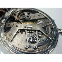 Thumbnail von Longines Zangenchronograph offene Silber Taschenuhr von 1878