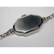 Thumbnail von PIERCE Brillant Saphir Weissgold Damenarmbanduhr von 1910