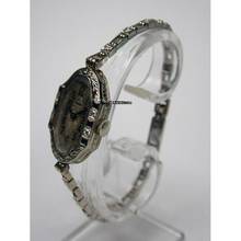 Thumbnail von PIERCE Brillant Saphir Weissgold Damenarmbanduhr von 1910