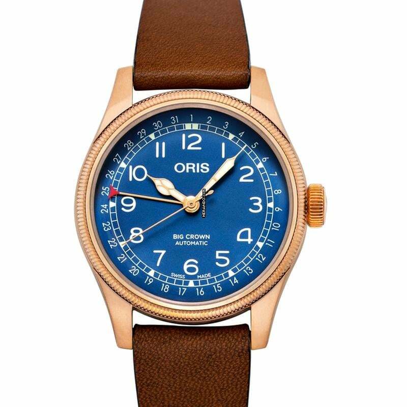 Oris Big Crown Pointer Date 01 754 7741 3165-07 5 20 58BR - Oris Big Crown Automatic Blue Dial Bronze Men's Watch </h1>