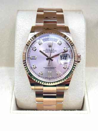  Rolex Day-Date 36 Pink Sundust Diamond Dial NEW UNWORN 2022 Full Set Box&Papers </h1> 