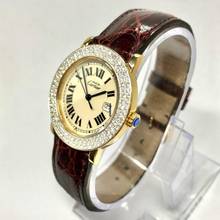 Thumbnail von Cartier RONDE 32mm GP Silver 1.35TCW Diamond Watch </h1>