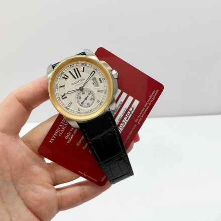  Cartier Calibre de Cartier Ouro Rosé & Aço 42mm 2022 Completo 