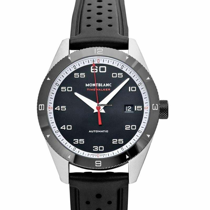 Montblanc Timewalker 116059 - TimeWalker Automatic Black Dial Stainless Steel Men's Watch </h1>