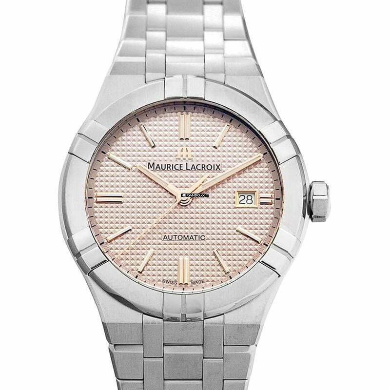 Maurice Lacroix AIKON AI6008-SS002-730-1 - Aikon Automatic Pink Dial Stainless Steel Men's Watch </h1>