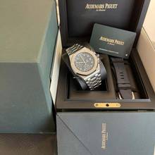 Thumbnail von Audemars Piguet Royal Oak Chronograph Flyback 26238ST.OO.2000ST.01 blau unworn 2022 42mm Eu blue </h1>
